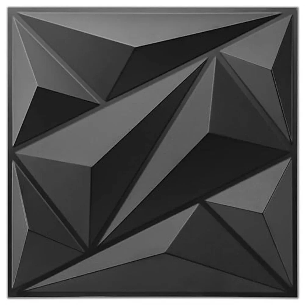 Geometric Black Wall Panels